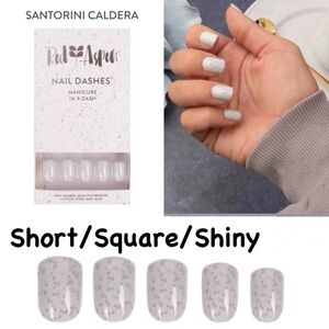 Red Aspen Santorini Caldera White Speckled Press-On Nails